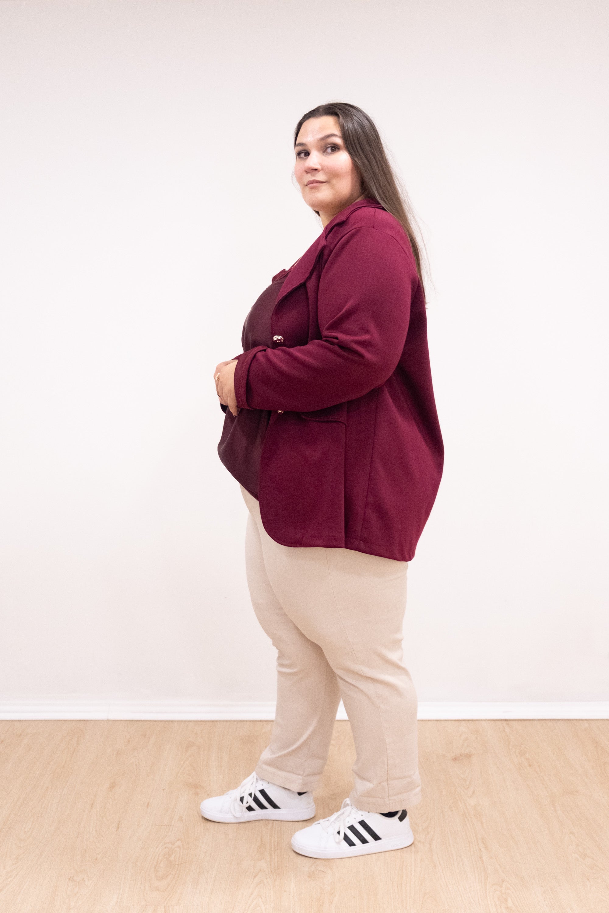 Blazer viscose bordô