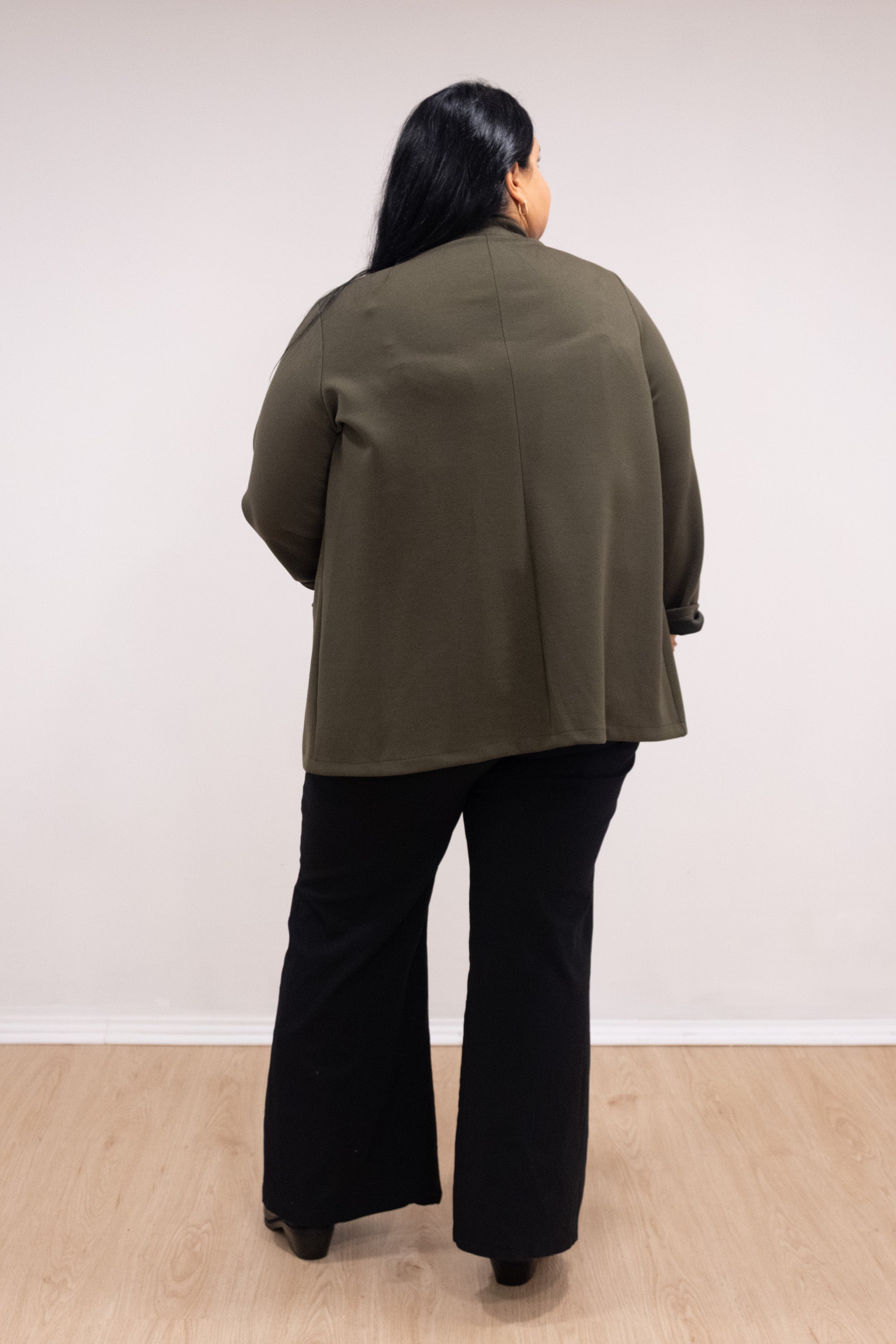 Blazer viscose verde tropa