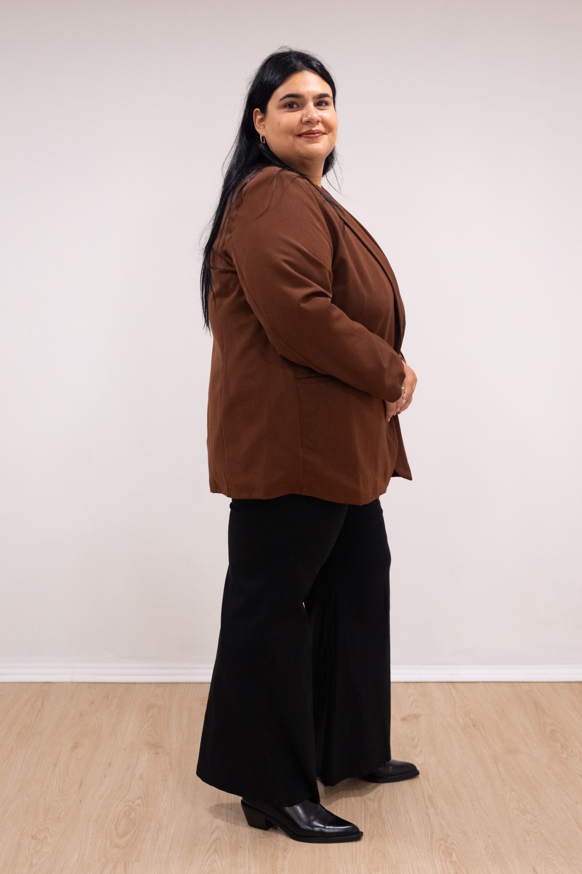 Blazer alfaiataria castanha