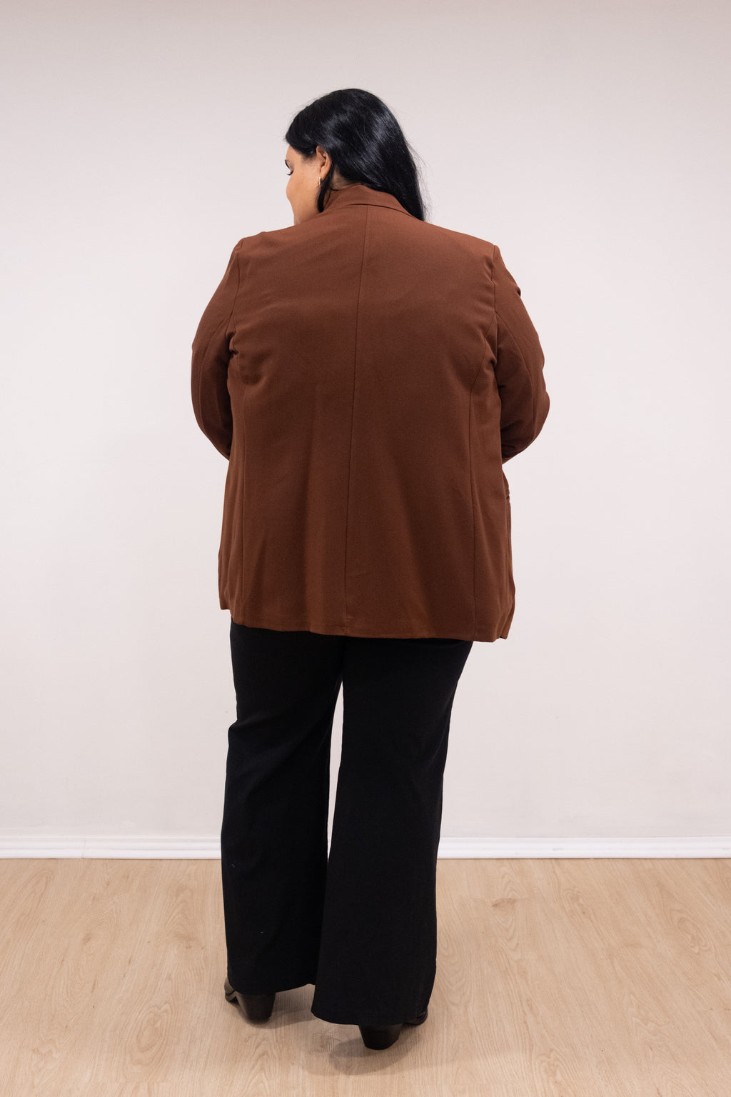 Blazer alfaiataria castanha