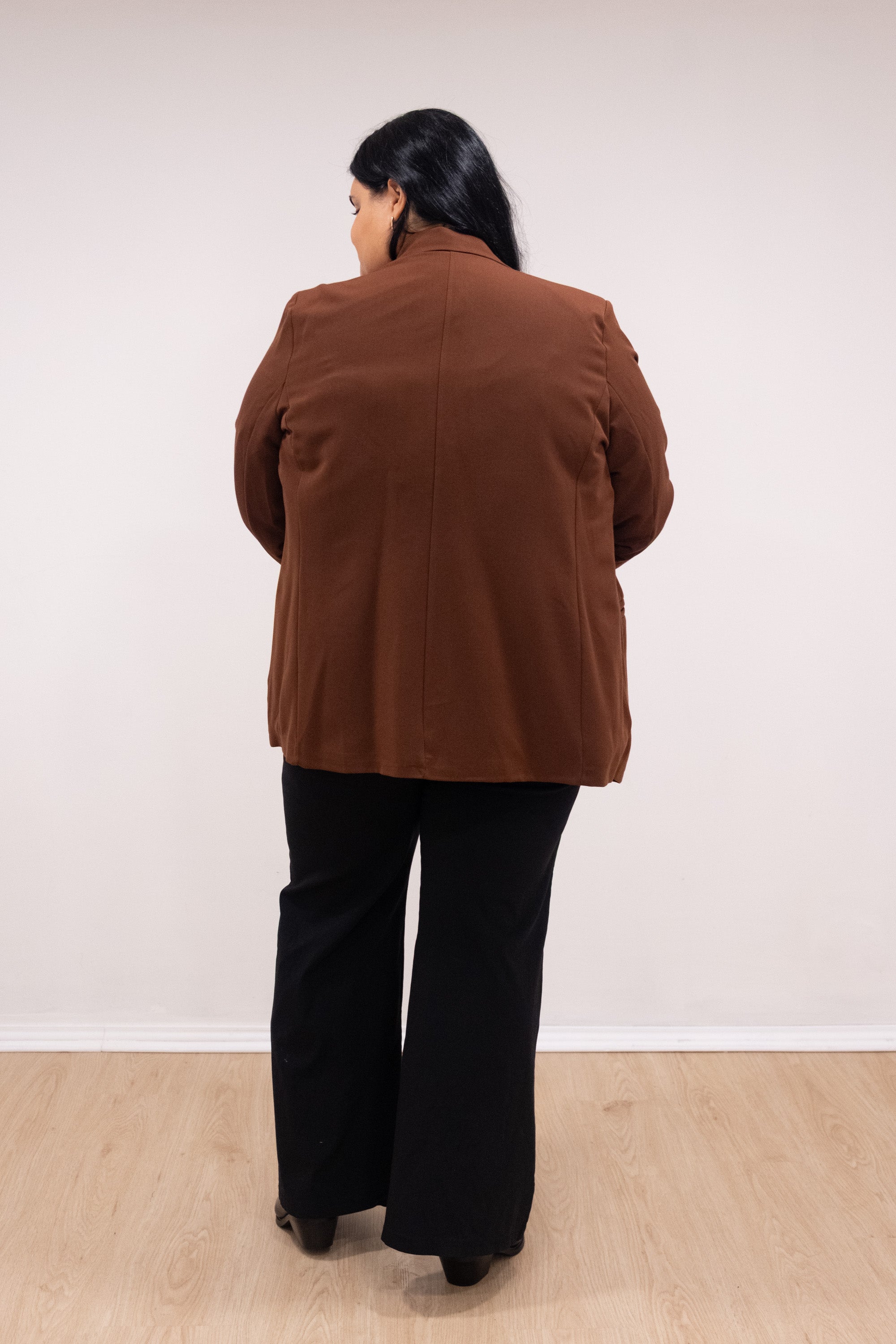 Blazer alfaiataria castanha