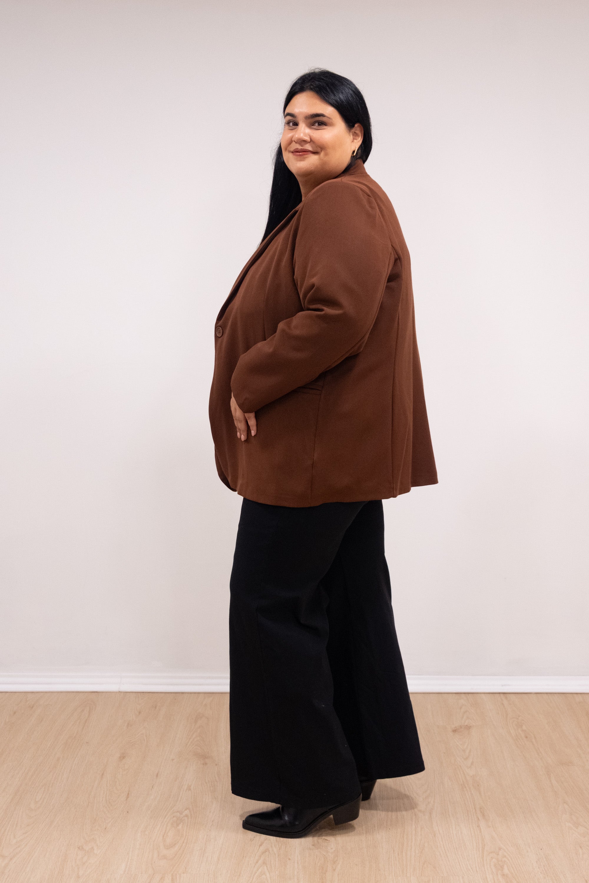 Blazer alfaiataria castanha