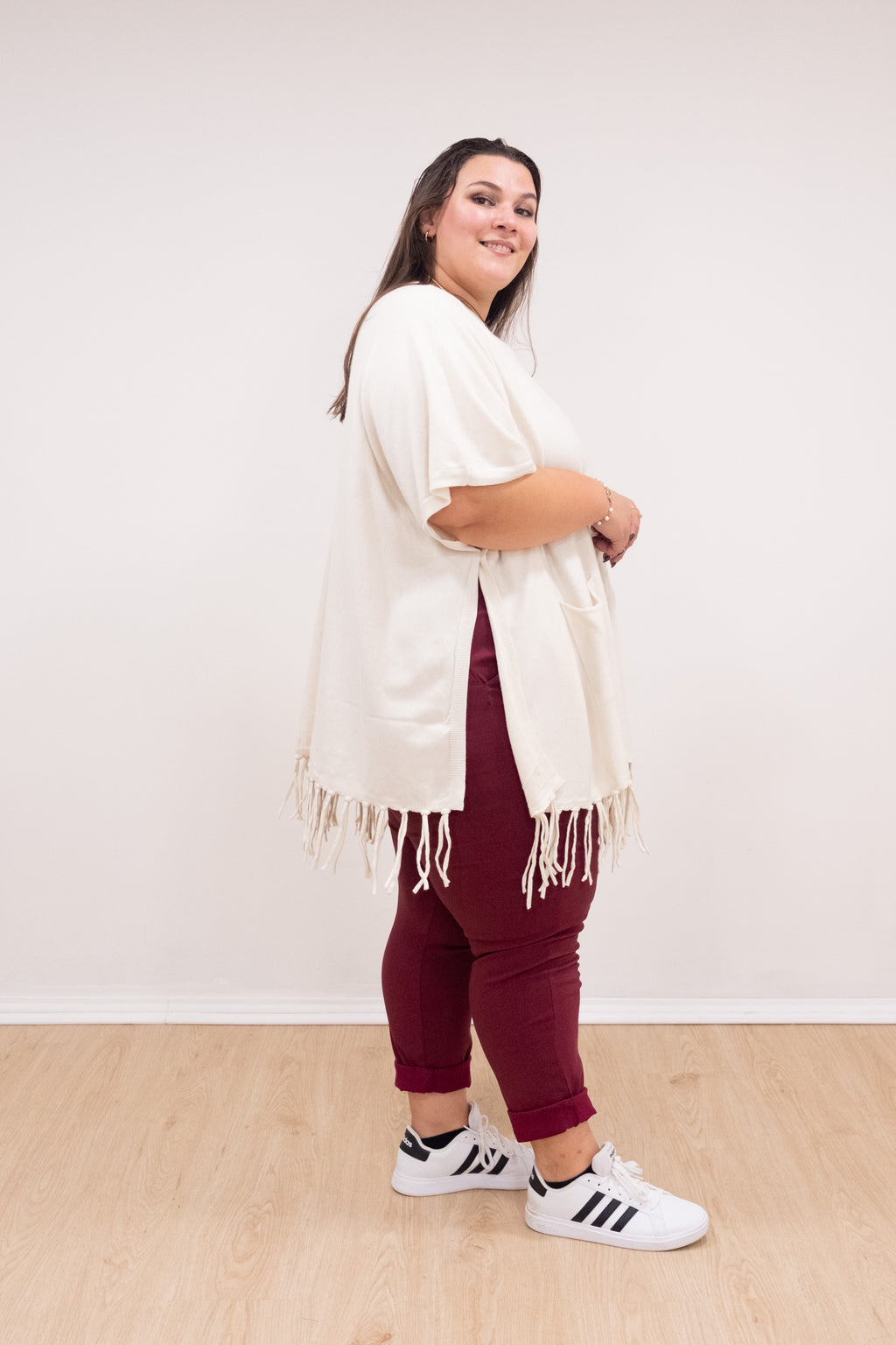 Poncho malha pérola