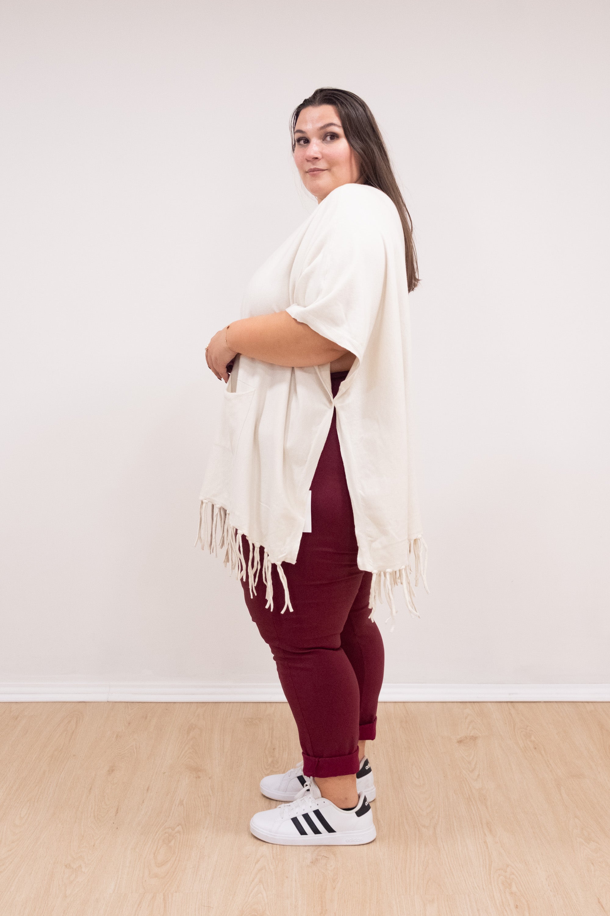 Poncho malha pérola