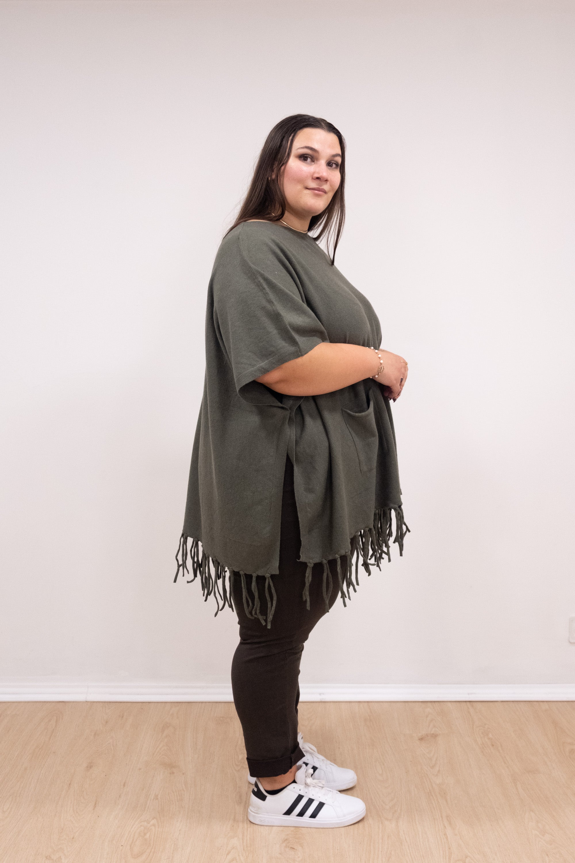 Poncho malha verde tropa