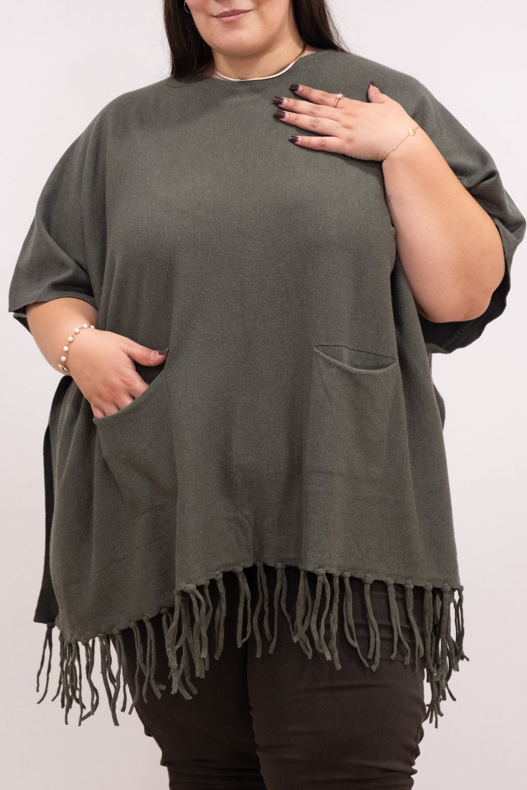 Poncho malha verde tropa