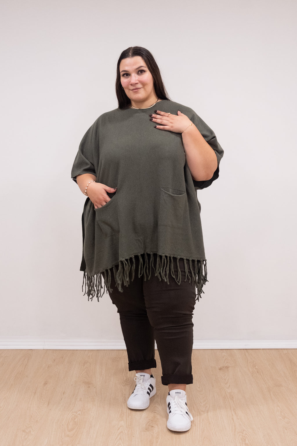 Poncho malha verde tropa